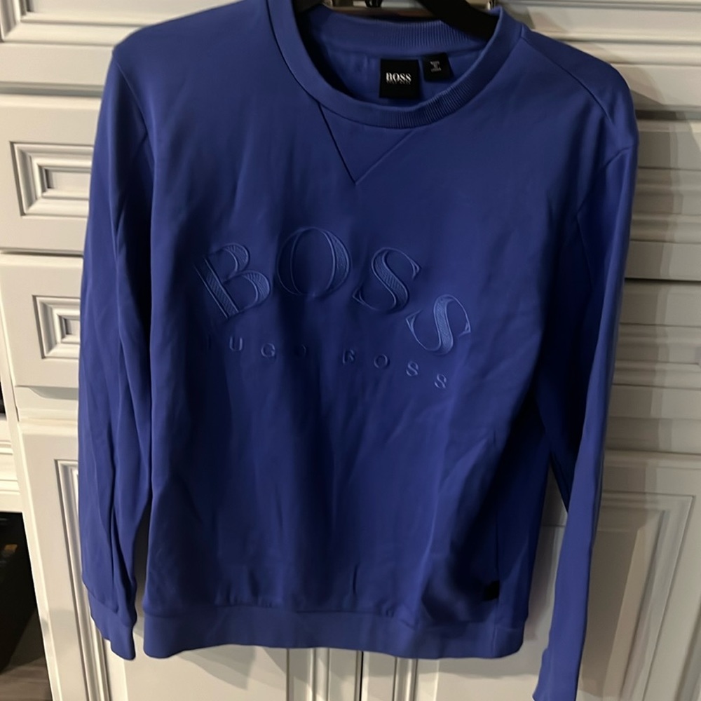 Boss mens blue top. Size medium
